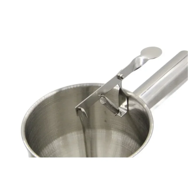 1200 Ml Stainless Steel Funnel Dispenser with Rack Cupcake Pancake Batter Maker Octopus Fish Ball Home Kitchen Baking Tools