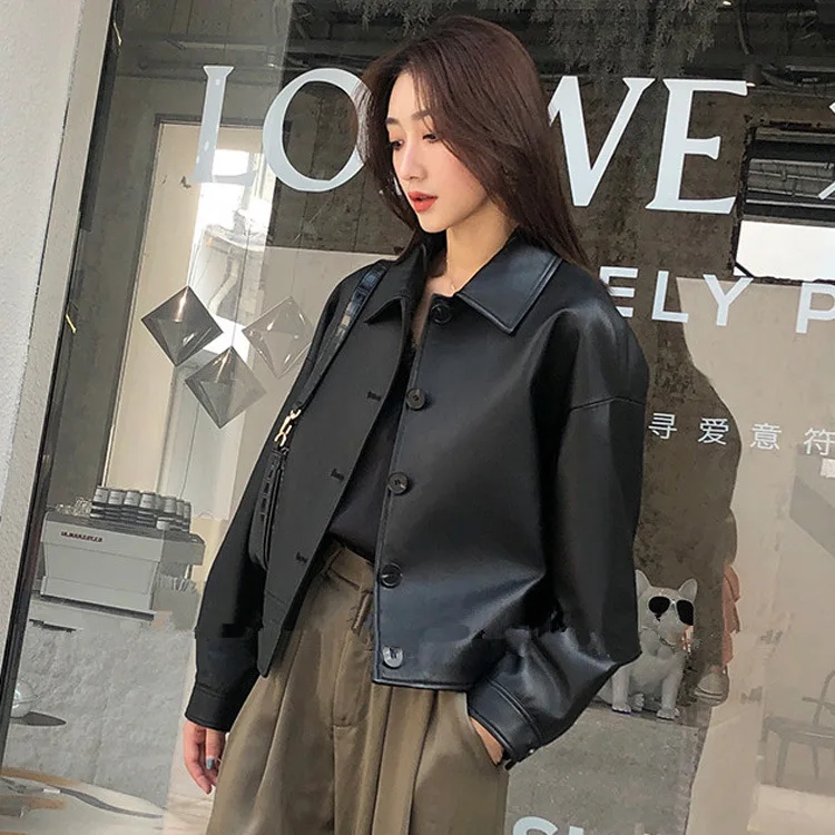 2022 New Sheepskin Jacket Genuine Leather All-match Women Autumn and Winter Coat S7 oversized sweater jacket women autumn and winter new korean style loose top all match women s knitted cardigan