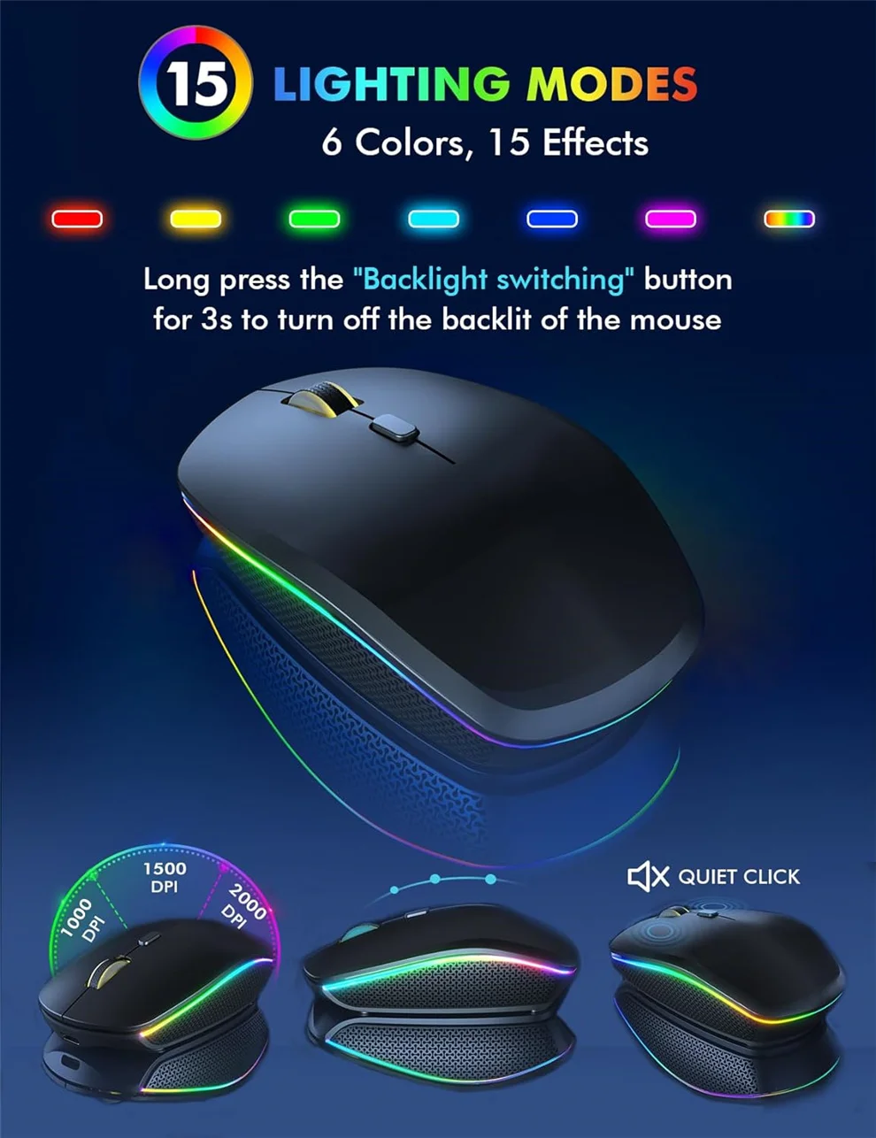 Ensemble clavier et souris sans fil rgb pour pc et ordinateur_voghion.com