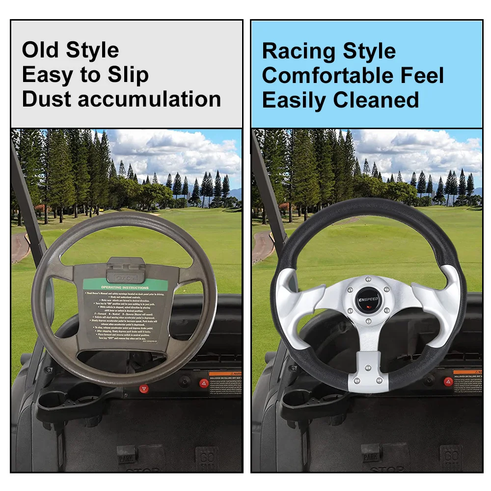 알루미늄 합금 레이싱 스타일 320mm 13 인치 스티어링 휠 YAMAHA 골프 카트 EZGO 자동차 액세서리