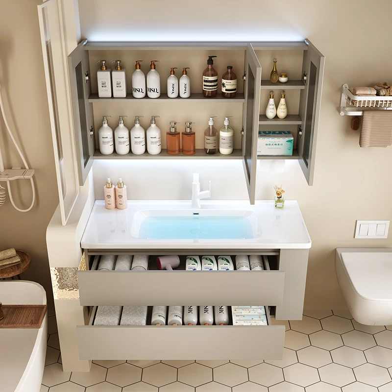 Washbasin Vanity Bathroom Vanities Vintage Toilet Partition Drawer Bathroom Vanities Light Storage Armadi Aperti Furniture