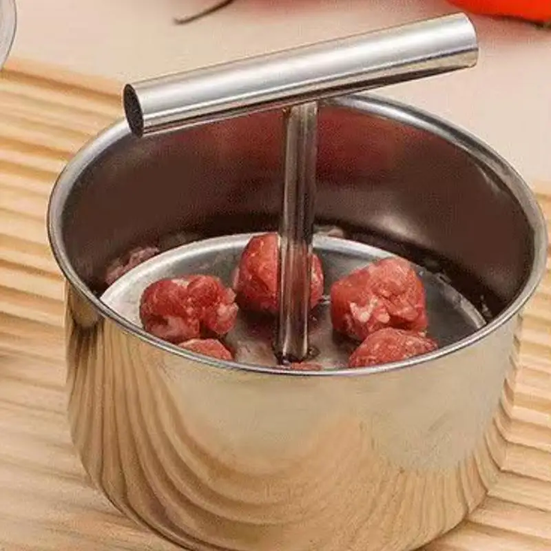 Meatball Making Press Stainless Steel 6/12Balls Translucent Meat Ball Mold Household Fried Meatball Making Tool