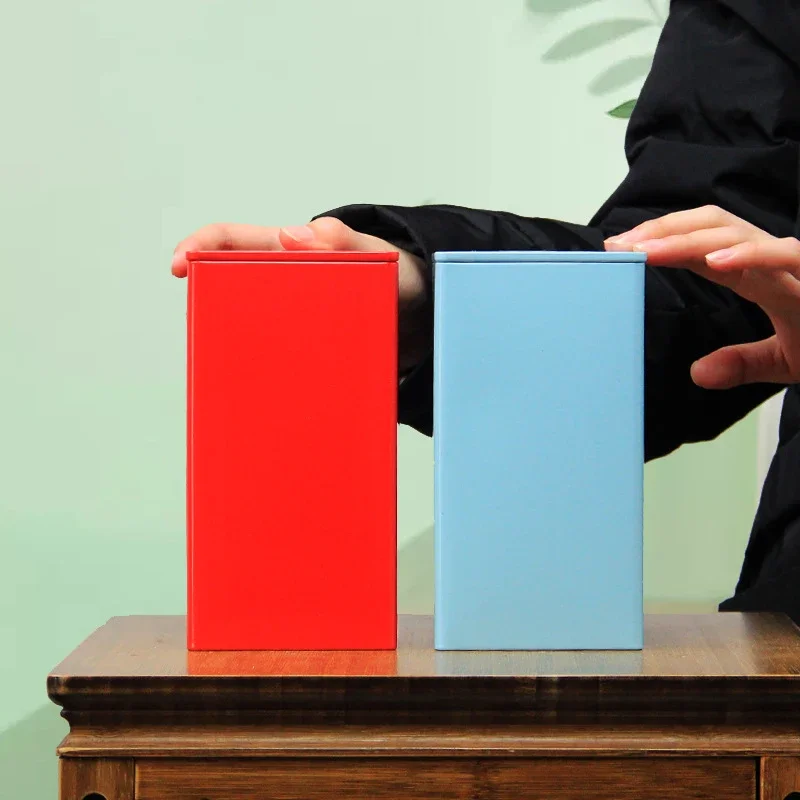 Tea Tin Box Tea Storage Containers Portable Metal Storage Box Empty Packaging tea tin box tea canister