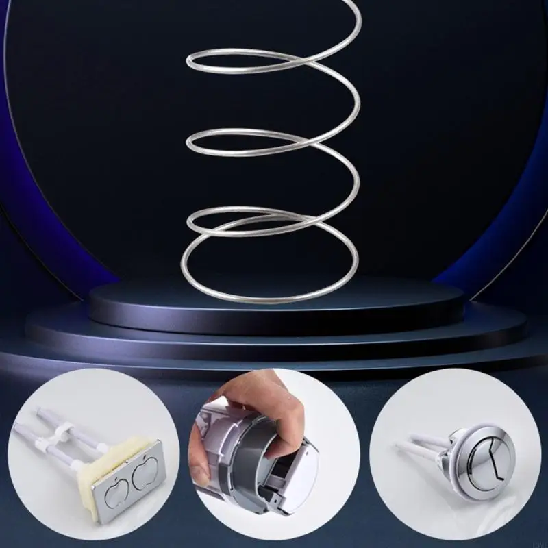 13ME 8pcs Toilet Tanks Press Spring Quick Install Toilet Tanks Push Spring Quick Flush Response for Improves Water Efficiency