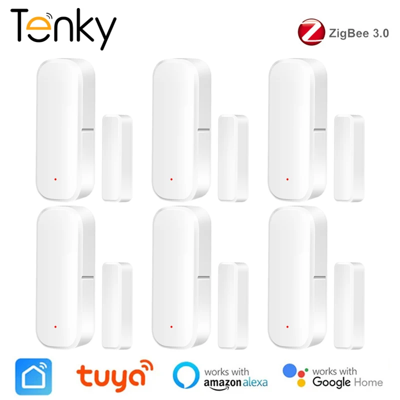 

Tuya ZigBee Door Window Sensor Door Open/Closed Detectors Security Protection Smart Life Remote Control Via Alexa Google Home