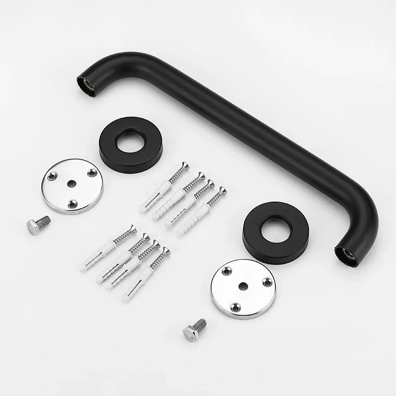 Black Chrome Toilet Handrail For Bathroom Bathtub Armrest Safety Grab Bars Door Handle Towel Rack SUS304 WC Accessories