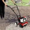 Gas Powered Mini Tiller Cultivator Effortless Garden Tools for Turn Soil and Open Furrows 5