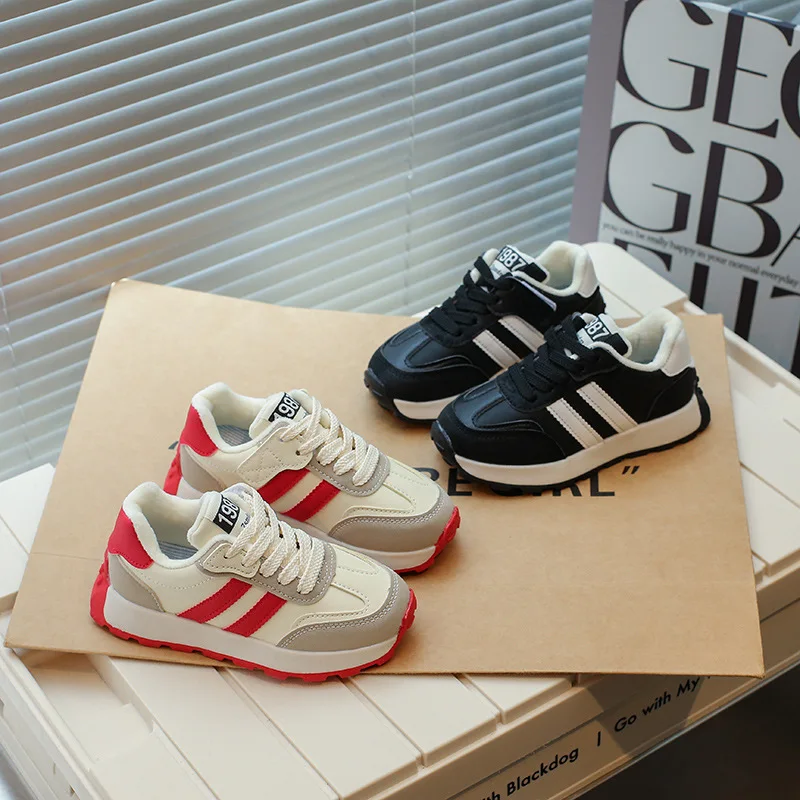 Plus Velvet Children Sneakers Kids Casual Shoes Sports Suede Comfy Three Colors Four Season Running Leisure Boys Girls Trainers