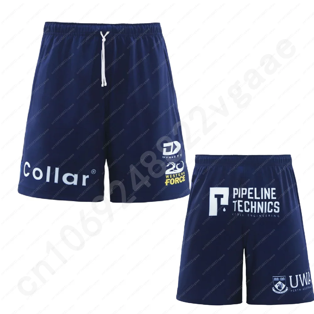 Western Force Mens Gym Short Rugby Jersey Men Clothes Top Trousers Train Pants Adult Sweatpants Team Boys Tee Match Gift
