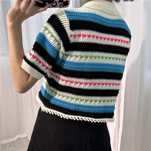 Desfile a Elegância na Primavera com o Cardigã Tricô Listrado da Sweet and Fresh S Home Desfile a Elegância na Primavera com o Cardigã Tricô Listrado da Sweet and Fresh S Home