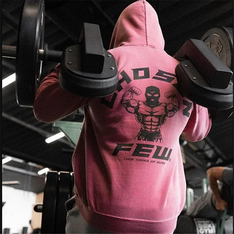 Men's popular cotton hooded sweatshirt high kangaroo pocket jacket gym fitness casual fashionable top winter brand clothing - Image 5