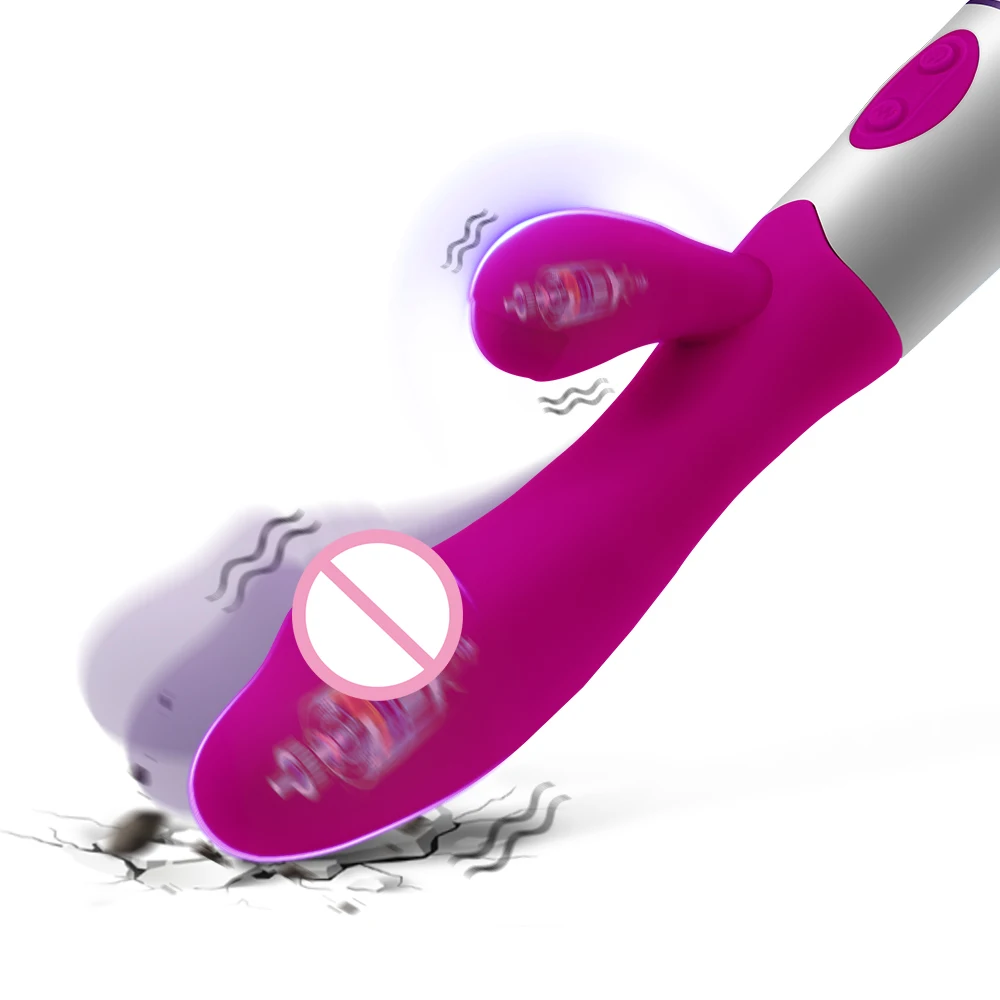 Female Sex Toys Rechargeable Dildo Rabbit Vibrator Dual Vibration G Spot Vagina Massager AV Stick Clitoris Sex Toys for Women Female Masturbator