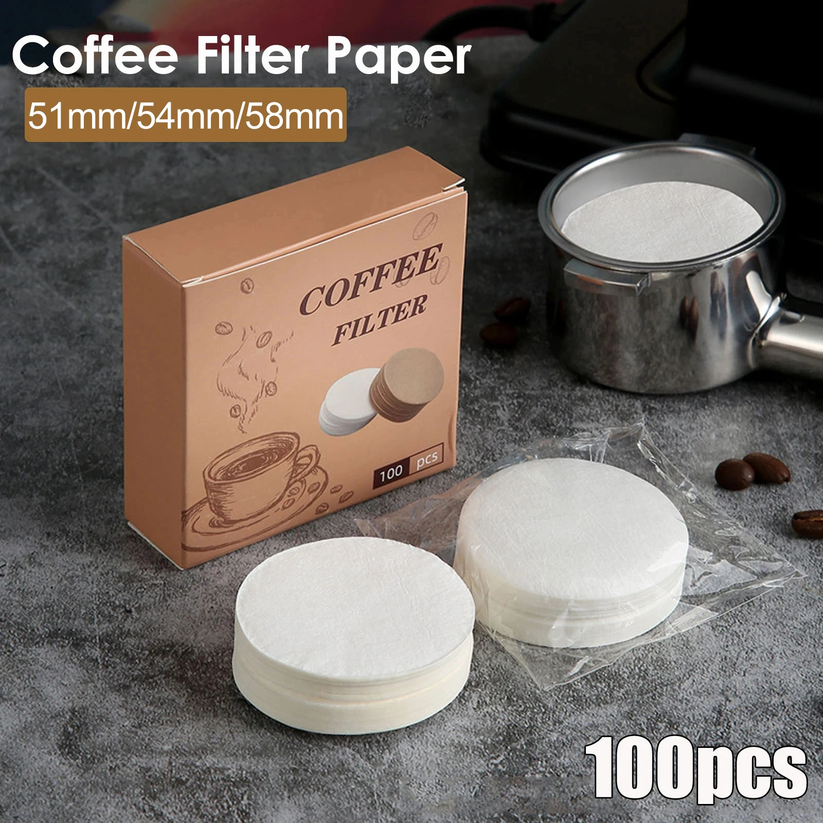 51mm54mm58mmCoffeeFilterPaperHomeHandleSpecialPowderBowl