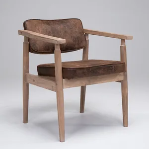 Fanchen деревянное белое Ретро Старое кресло с подлокотником в европейском стиле, стул для кафе, ресторана, стул для кабинета в скандинавском стиле