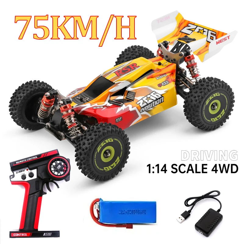 Voiture RC 144001 2.4GHz 4WD Buggy Électrique - Bleu 2B