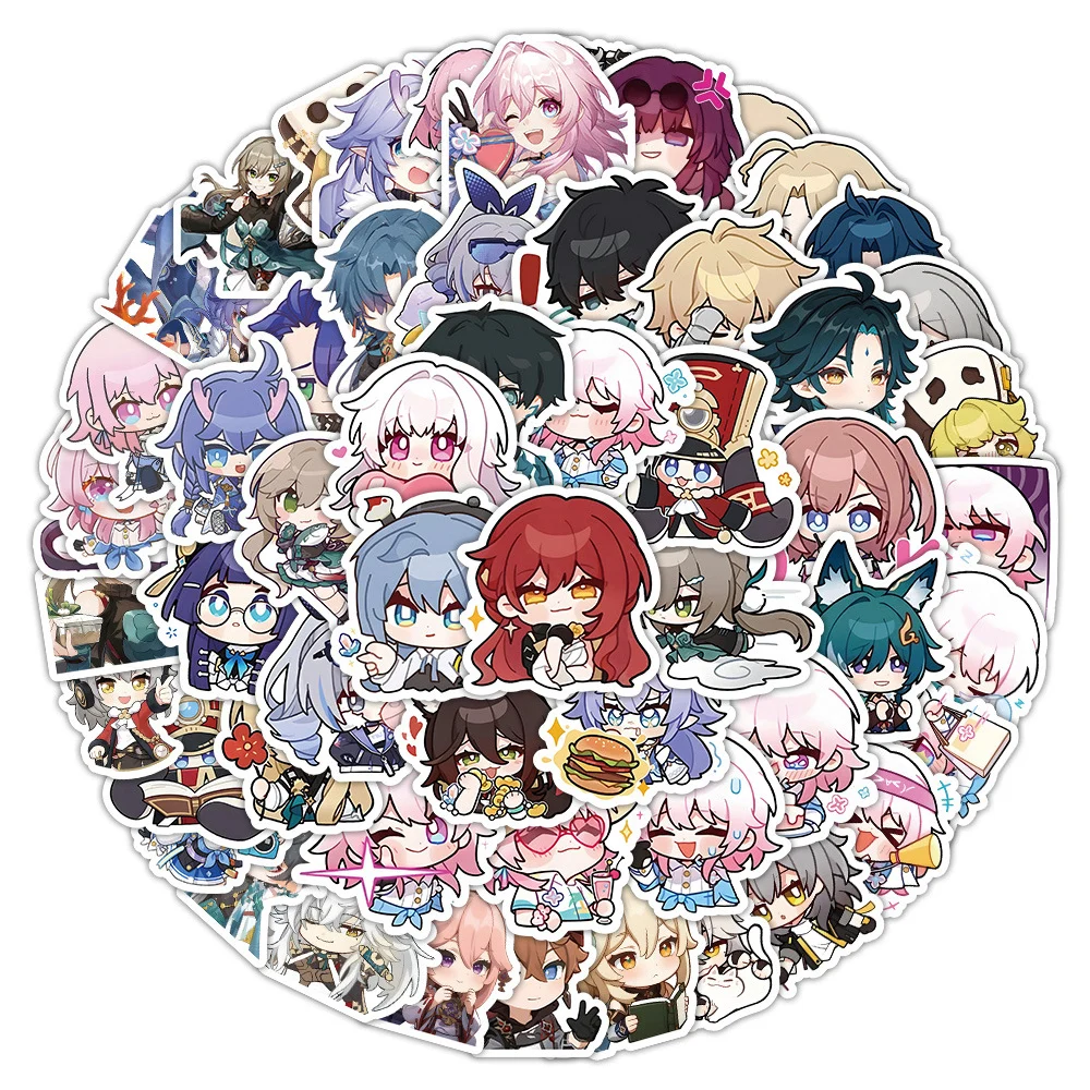 

10/30/50pcs Cute Game Honkai Star Rail Anime Stickers Cartoon Decals Laptop Suitcase Phone Skateboard Decoration Sticker Kid Toy