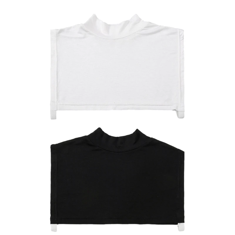 

Woman Neckline Detachable Solid Color Collar Half Shirt Neck Extensions Collar