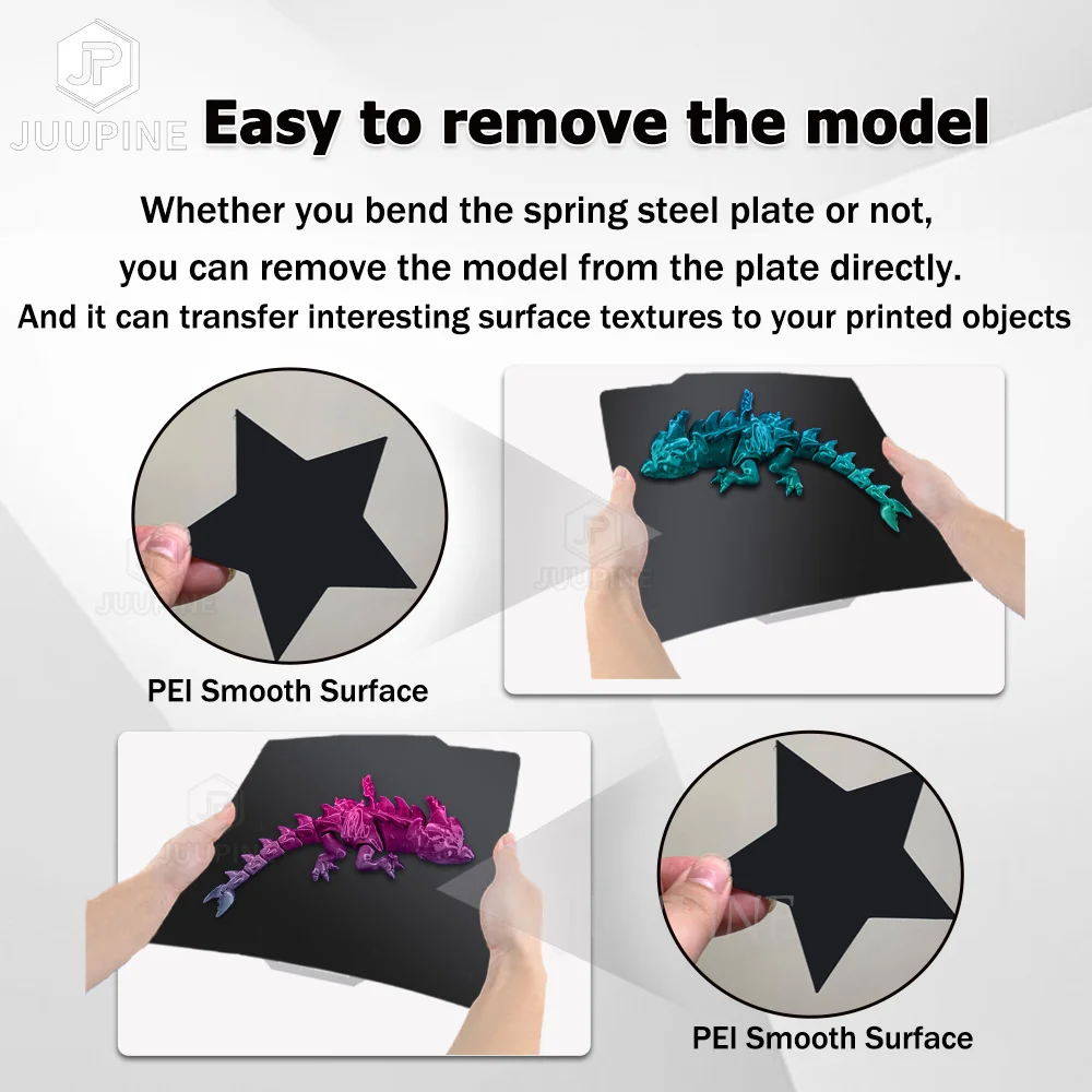 Enhanced Double-Sided PEI Build Plate - Smooth & Textured Flexible Heated Surface