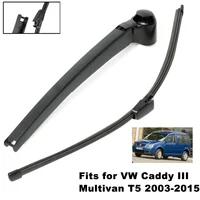 Wiper Arm Blade SET Rear For VW Caddy III Multivan T5 03-15 7E0955707 Single Door 2003- 16" Rear Back Windscreen Wiper Blade 1