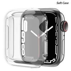 Premium Full-Coverage TPU Bumper Screen Protector for Series 7 8 9 41MM (Transparent)