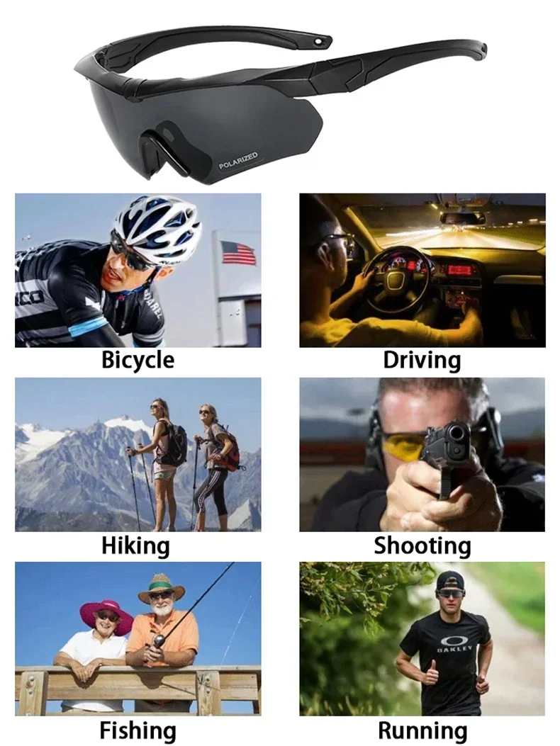 Men Women Army BALLISTIC 3.0 Protection Military Glasses Paintball Shooting Goggles Tactical MTB Cycling Polarized Sunglasses