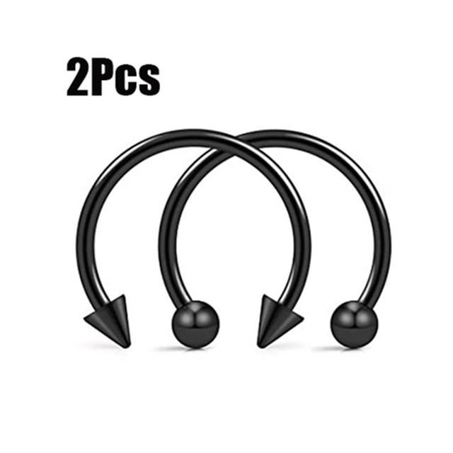 Style Stainless Steel C-bar Horseshoe Ring Vacuum Plating Nose Ring, Fake Piercing Nose Rings And Studs Jewelry