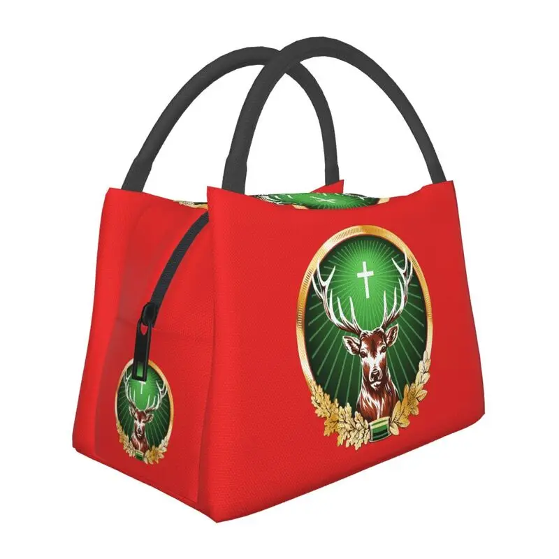 

Jagermeister Logo Insulated Lunch Bags for Women Resuable Cooler Thermal Bento Box Hospital Office