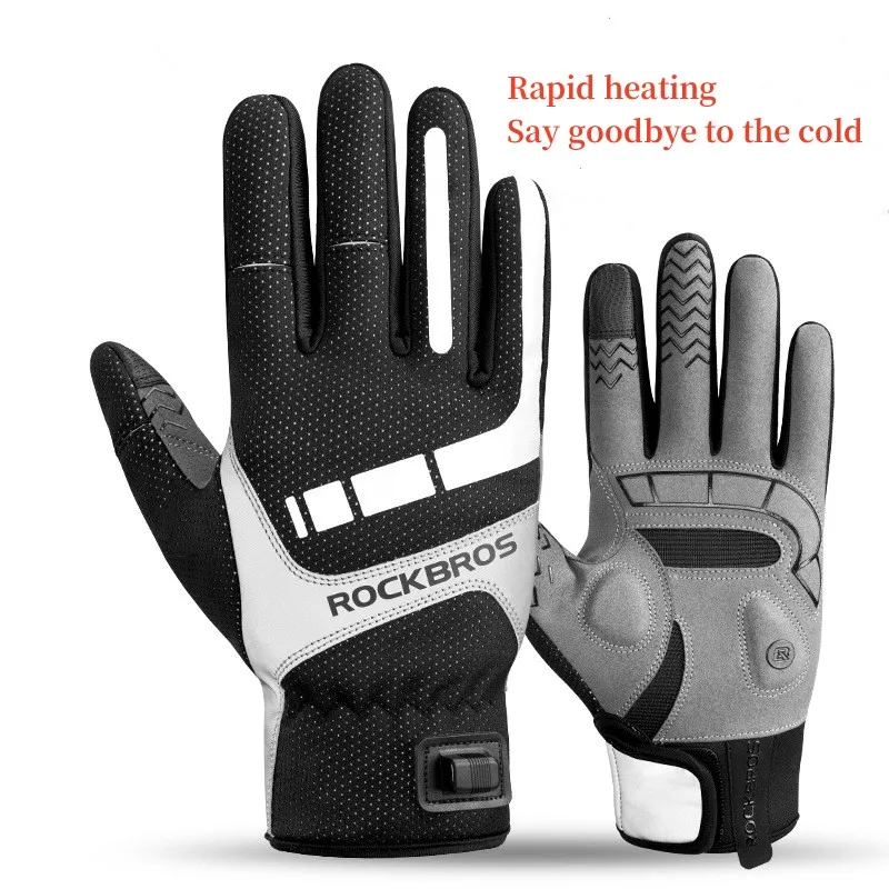 

Warm Bicycle Gloves Anti-static Men's Cycling Gloves Breathable USB Rapid Heating E-bike Motorcycle Gloves Women Cycling Euipmen
