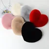 Fashion Women Heart Shaped Shoulder Bag Cute Luxury Faux Fur Crossbody Bags Wallet Purse Plush Chain Handbags Lady Messenger Bag