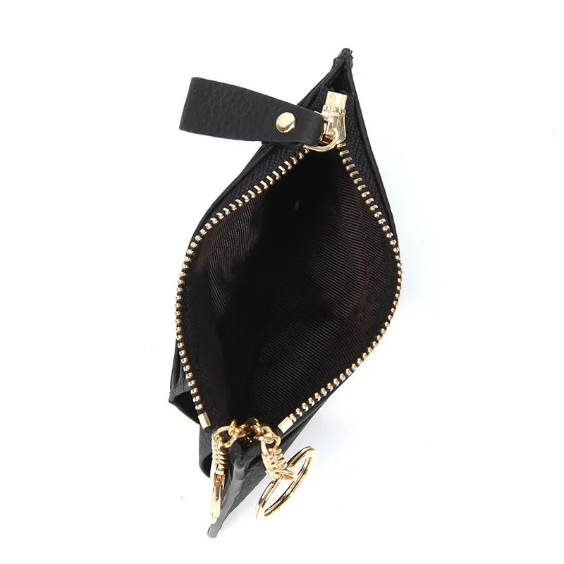 Japanese Card Holder Keychain for Women Slim Leather Card Case Holder Wallets Coin Change Purse Minimalist Front Pocket Wallet