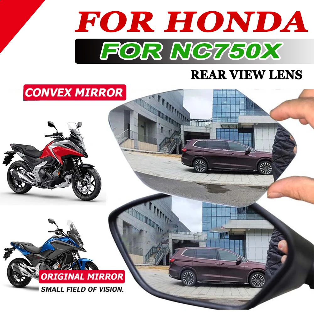 

For HONDA NC750X NC750 X NC 750 X NC 750X Accessories Rearview Mirrors Lens Expand Field of View Convex Mirror Replacement Parts