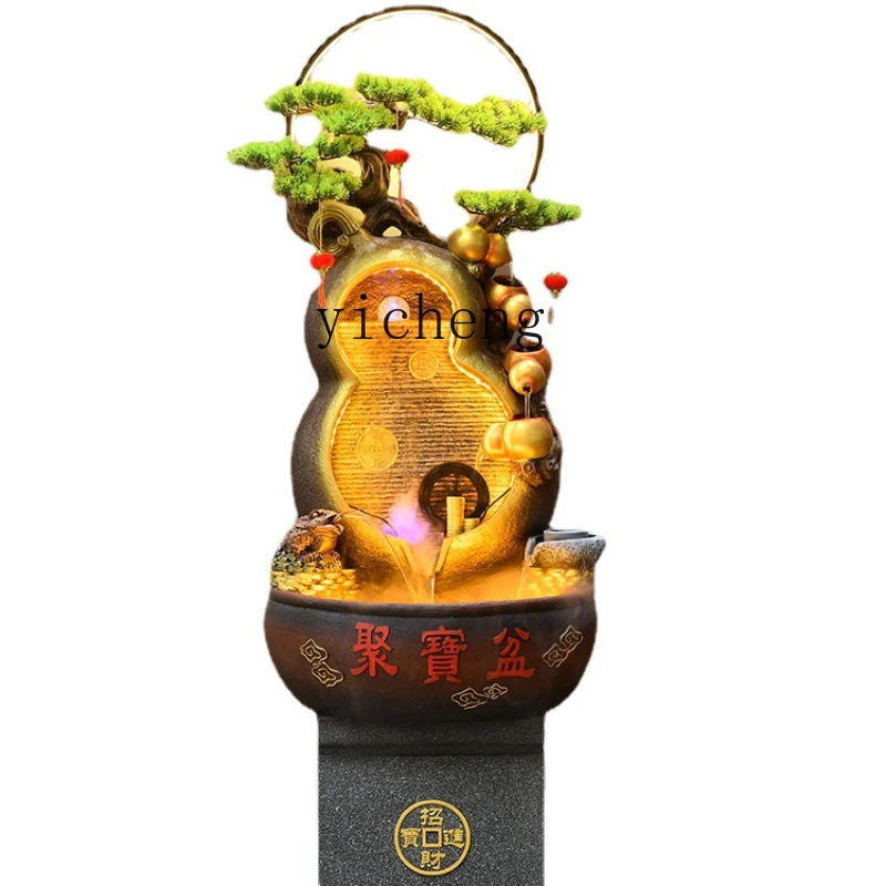 

Cx Gourd Loop Flowing Water Ornaments Living Room Housewarming Decoration Office Fengshui Wheel Peacock