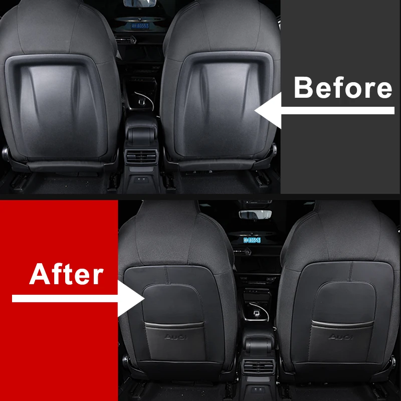 Housse De Dossier De Siège Avant Droit Audi A3 8V – Cuir Noir, Référence 8V3881806D, Occasion