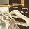10Pcs Flocked Hanger Home Non-slip Velvet Hangers Elegant Coat Clothes Hanger Strong Durable Racks Hanger 3