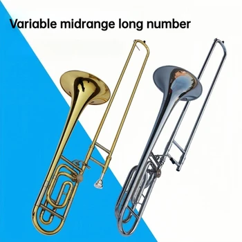 Altered Tenor Trombone Painted Gold Trombone Key B Flat To F Tenor Trombone Professional Performance Accompaniment Instruments