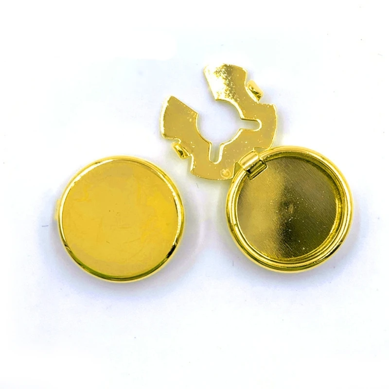Brass Round Cuff Button Covers - 10pcs Imitation Cufflinks for Mens Formal Shirts and Weddings