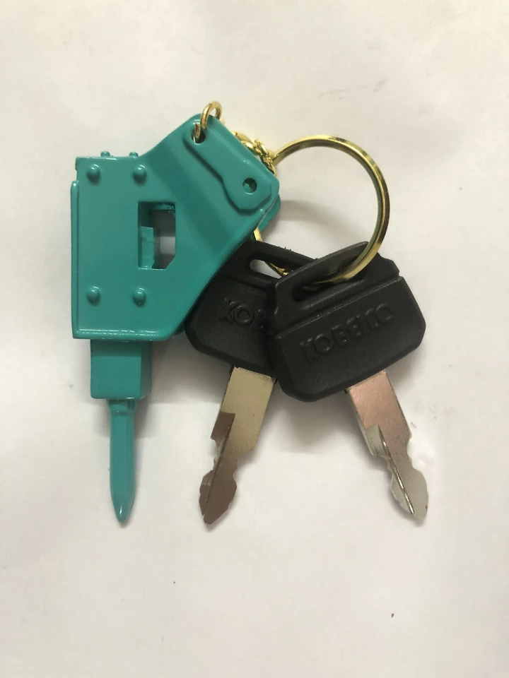 2pcs K250 Key For Kobelco Excavator with Bucket Key Chain for
