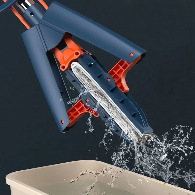 Squeeze Mop Collodion Foldable Cotton Head Replace Wood Tiles