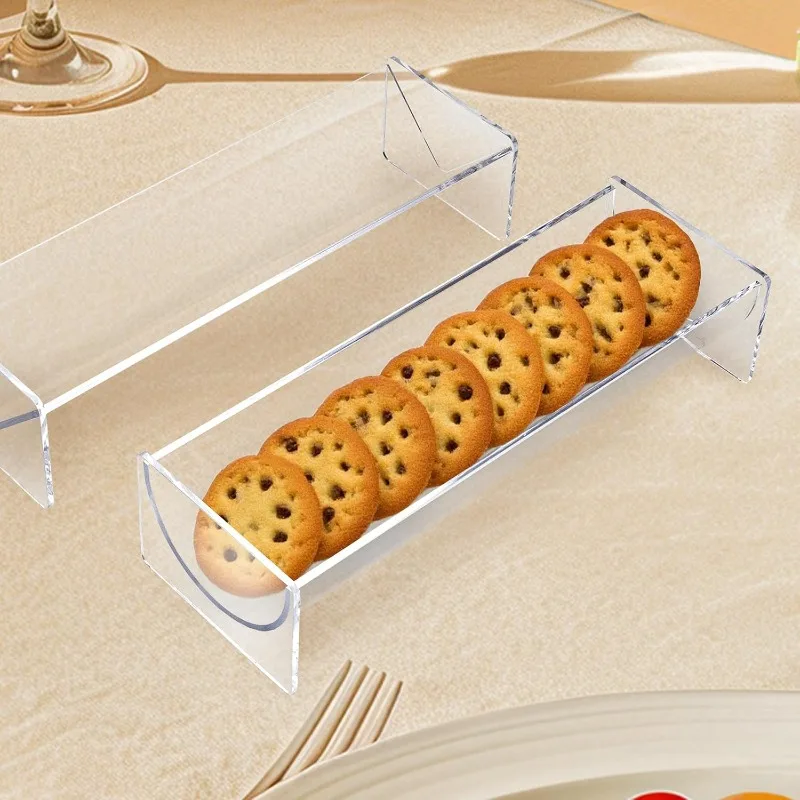 Clear Acrylic Rectangular Serving Tray for Food Display, Home Use Wedding Events Party and Charcuterie Board Platter