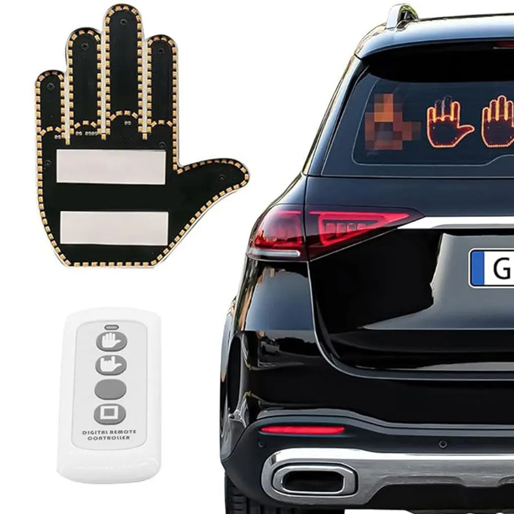 Gesture Control Car Led Light Premium Easy Installation Gesture Display Lamp Car Window Finger Light