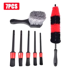 

7pcs Wheel Tire Brush Car Detailing Kit Soft Wheel Brush Car Wash Kit Automobile Tire Brush Car Washing Cleaning Accessories