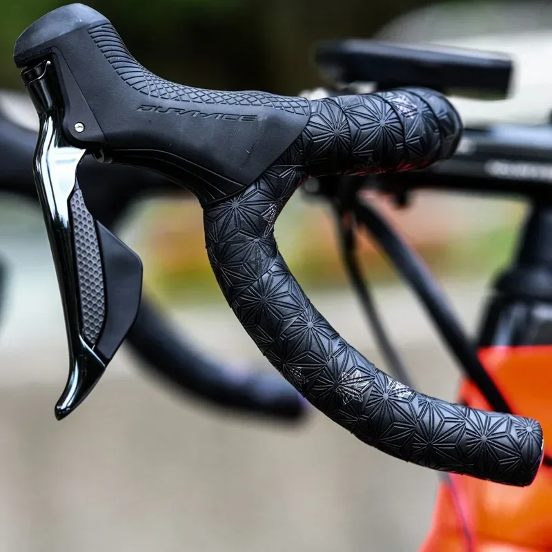 Bike Handlebar Tape 1Pair PU Anti-Slip Shock Absorption With Bar End Plugs For Bicycle
