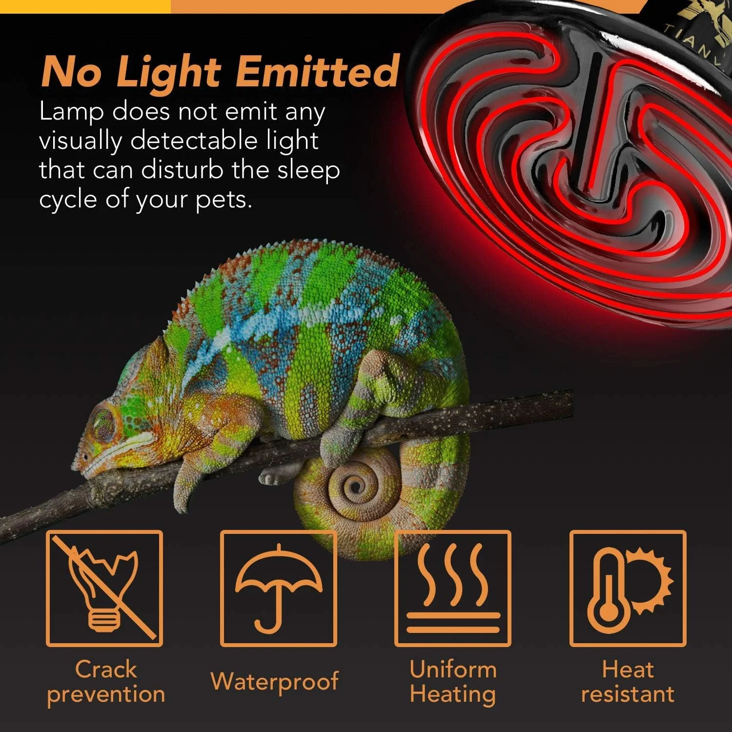 E27 Reptile Heating Lampshade Ceramic Heat Lamp Bulb Lighting Set Turtle Lizard Snake Reptiles Terrarium Lighting 25W/100W/200W