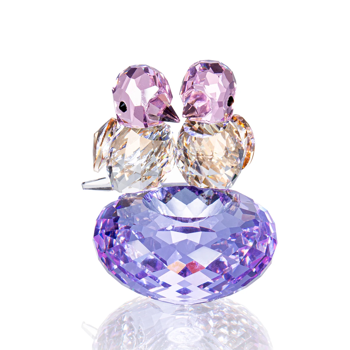 

Изысканные Хрустальные Фигурки влюбленных птиц, художественные стеклянные животные, пресс-папье для свадебного подарка, разноцветный интерьер, домашний декор для стола