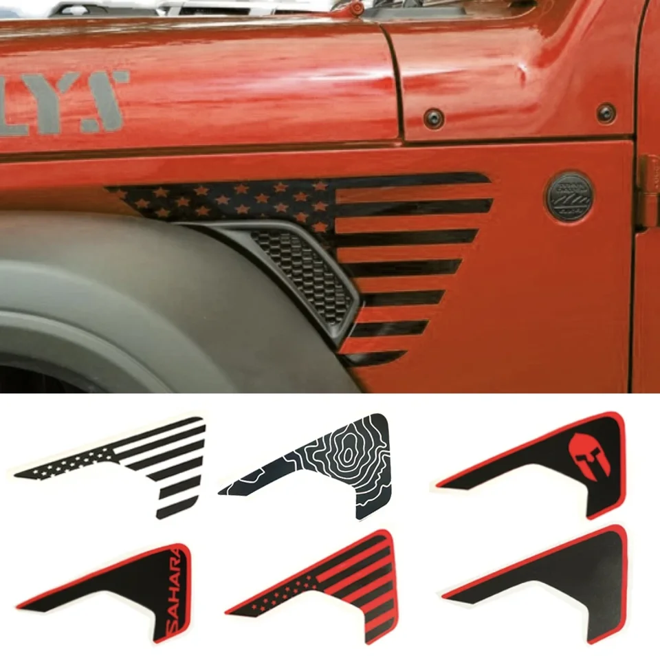 PrecutMatteSideFenderVentStickerBlackoutDecalVinylGraphicsfor