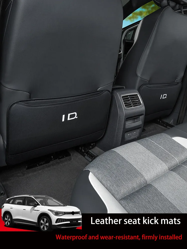 

For Volkswagen ID.3 ID.4crozz ID.6crozz ID.4X ID.6X Seat Back Anti Kick Pad Dustproof Leather Seat Cover Protector