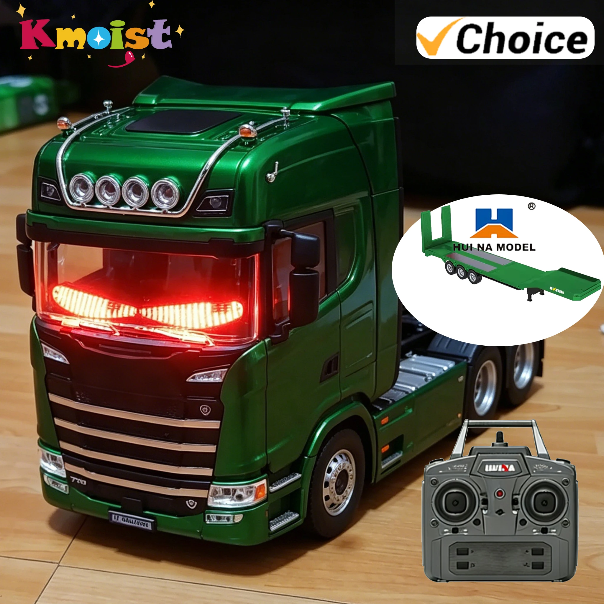 HUINA 1501 770S 1/18 19CH 2.4G RC 합금 트랙터 트럭 엔지니어링..