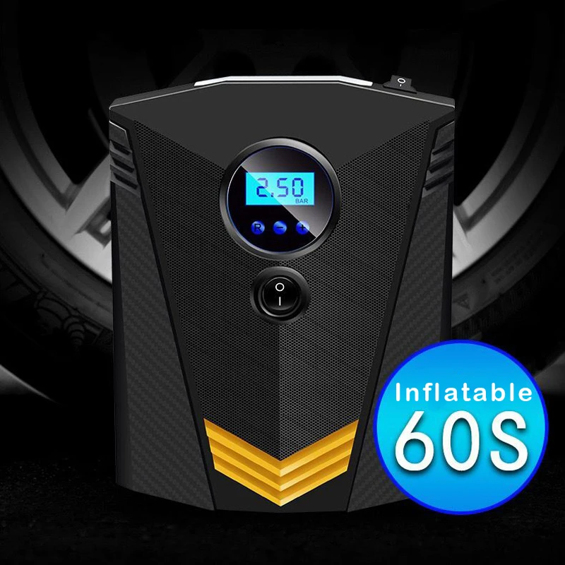 Compresseur d'air de véhicule Gonfleur de pneu portatif gonfleur pneu voiture  gonfleur pneu voiture Compresseur d'air Portable pour pneus de voiture,  affichage numérique Intelligent, pompe électrique, DC12V - AliExpress