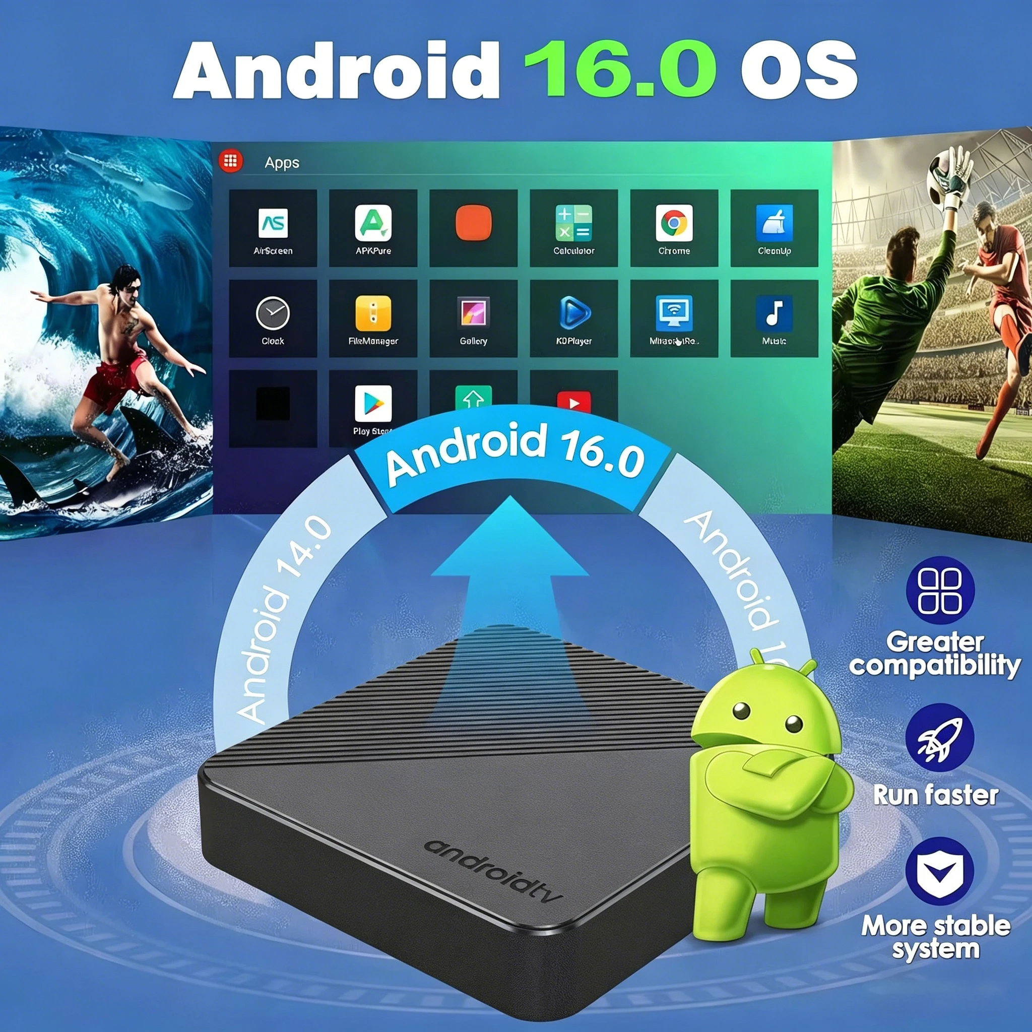 Smart TV Box Android16 2026 T8 RK3518 Wifi6 Google Assistant 8K Video BT6.0 Netflix 8GB 128GB Media Player Very Fast Set Top Box - Imagen 2