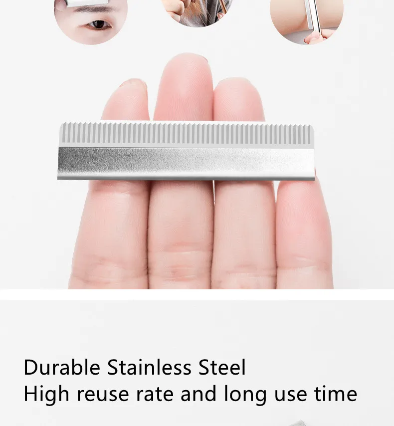 Description Picture 6 of item10 Pcs of Decoration Eyebrow Blade Stainless Steel Eyebrow Razor Eyebrow Knife Makeup Artist Razor Eyebrow Knife Beauty Tools